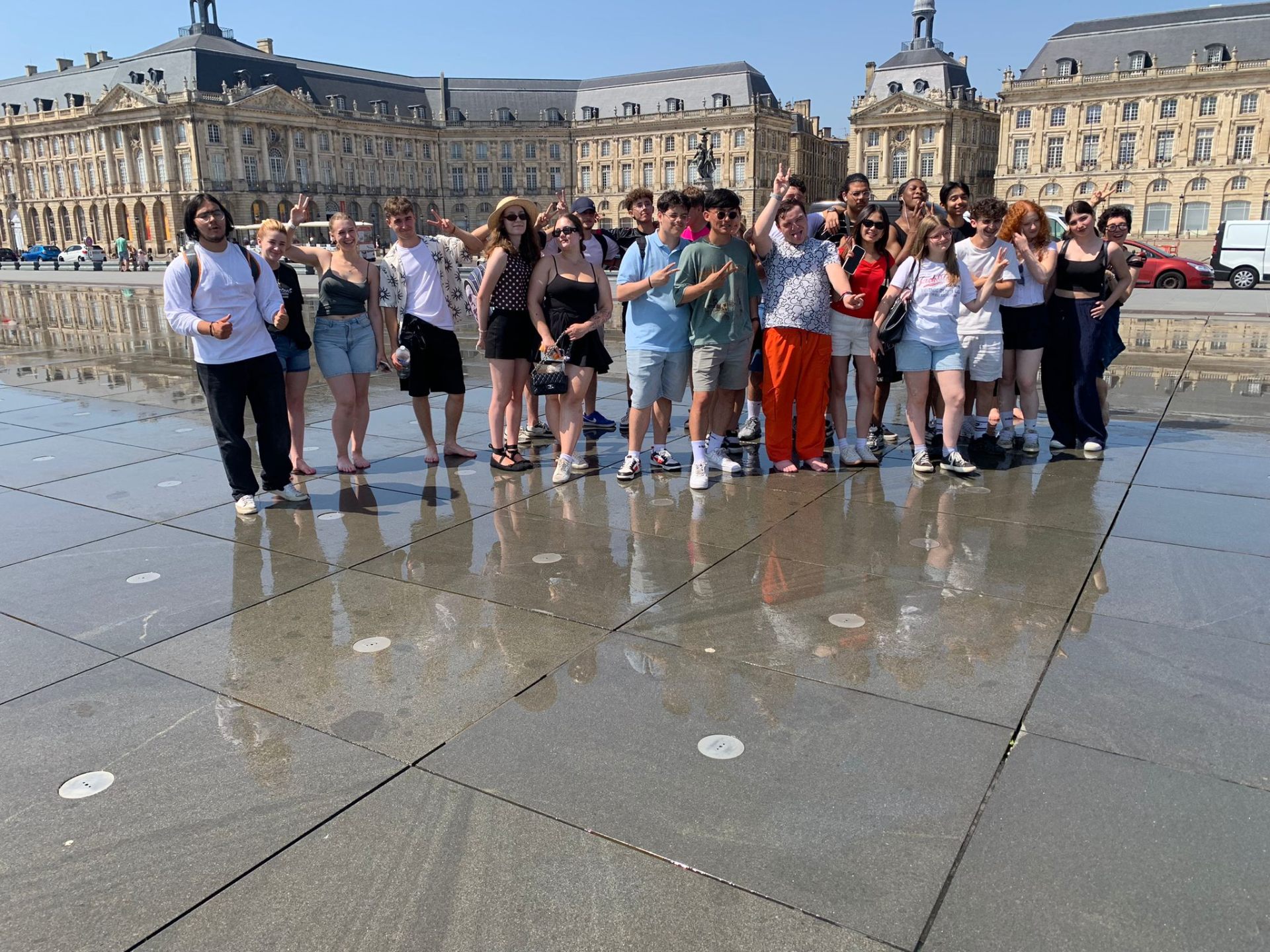 Schülergruppe in Bordeaux