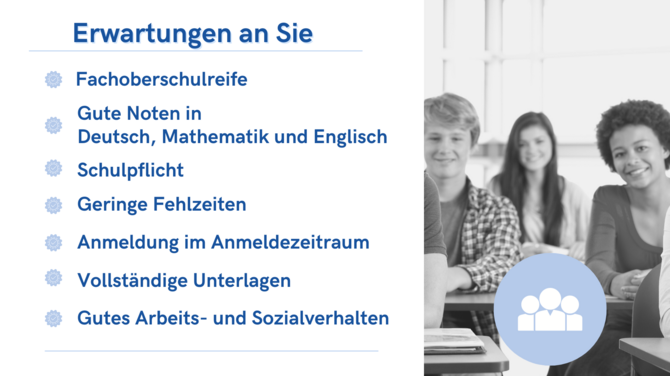 Erwartungen an Sie – Anmeldung Höhere Handelsschule