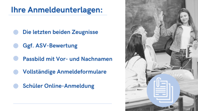 Ihre Anmeldeunterlagen – Höhere Handelsschule